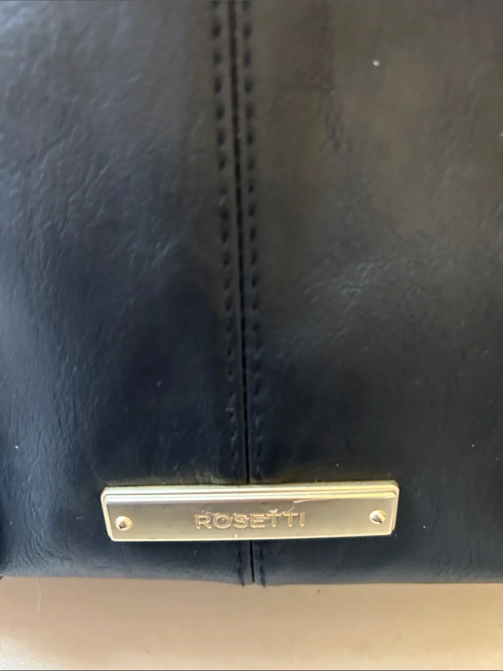 Rosetti Black Satchel and crossbody strap Tan Accents Roomy interior  EUC